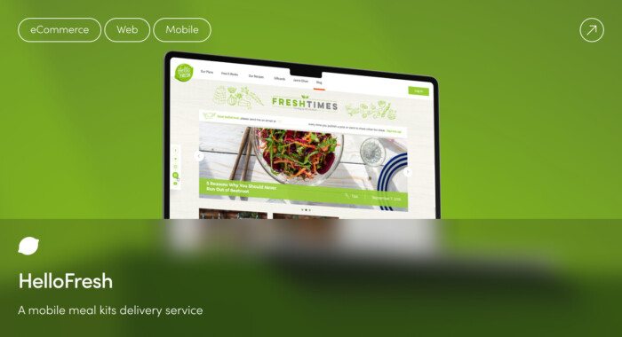 portfolio card hellofresh custom software