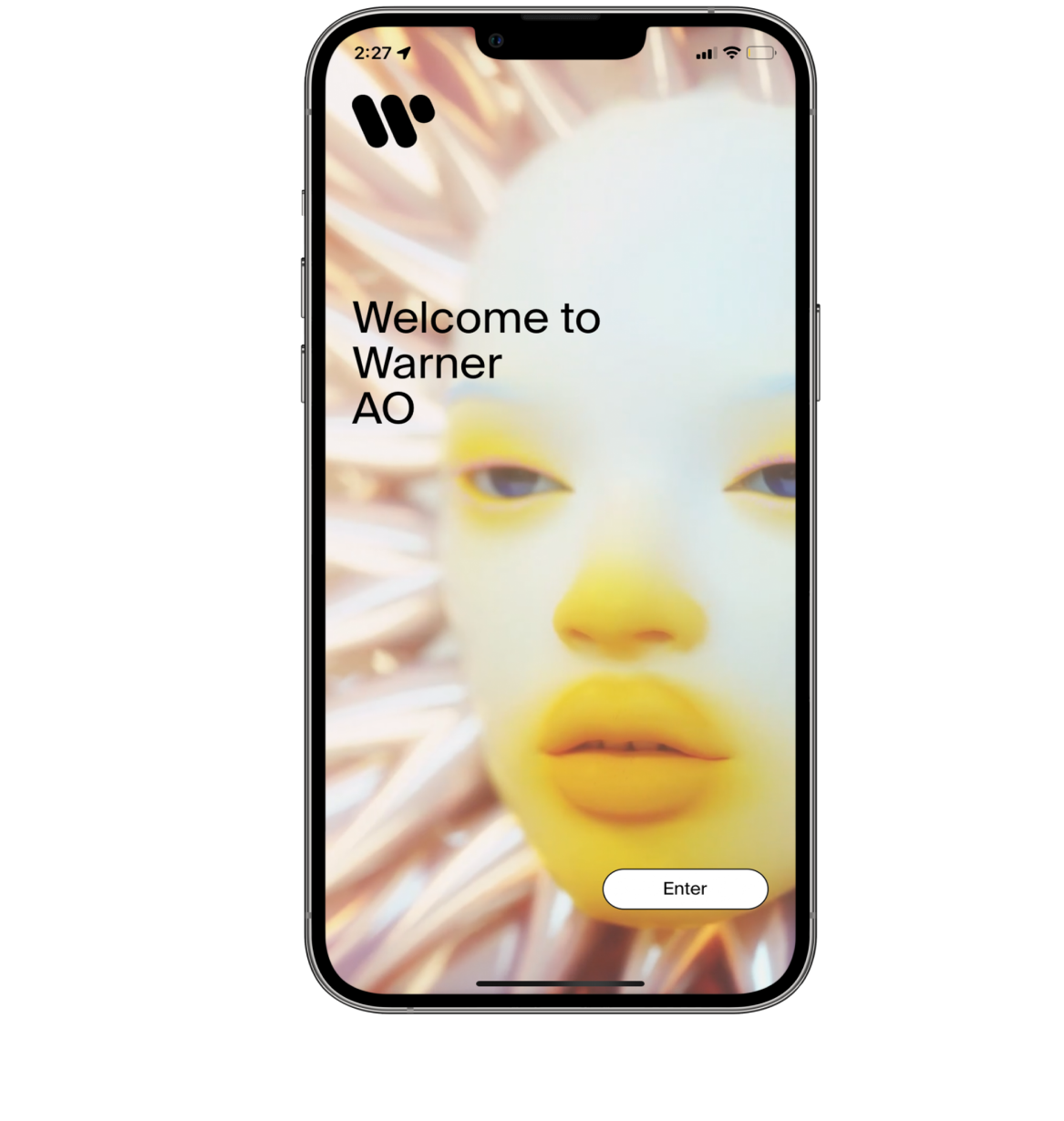 Warner mobile app mockup