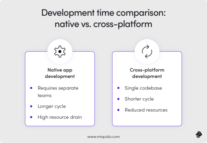 Development time comparison: native vs cross-platform