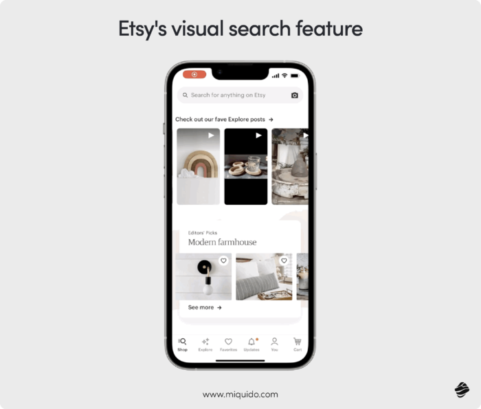 Etsy's visual search feature