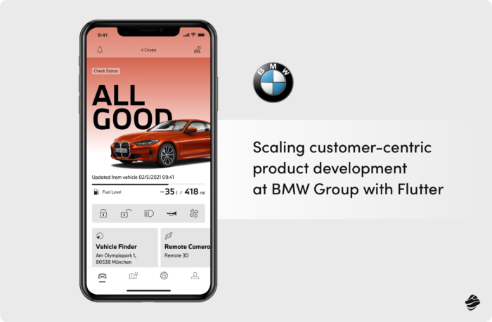 Flutter app example: BMW