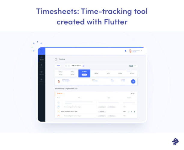 Timesheets: app created with flutter