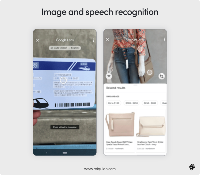 Google Lens technology example