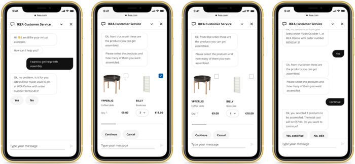 Ikea chatbot example