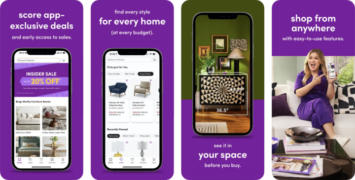 Wayfair eCommerce furniture trends example