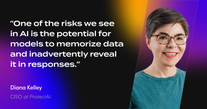 Diana Kelley quote about risks of the AI 