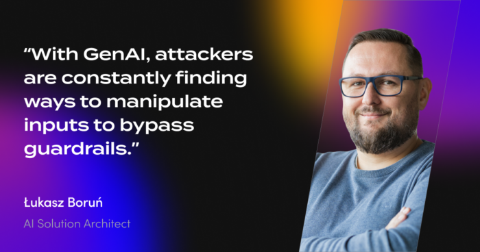 Łukasz Boruń quote about GenAI attackers