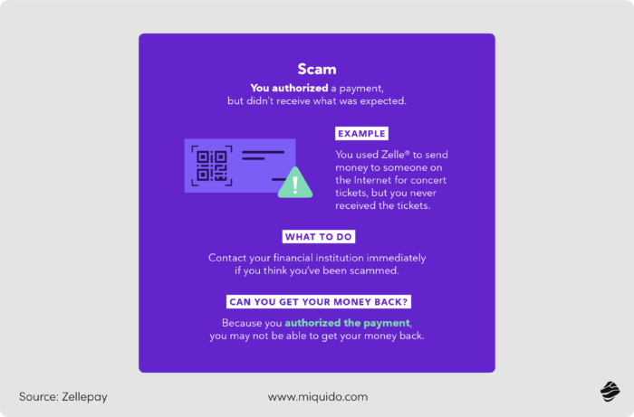 challenges of mobile commerce - anti scam education Zelle