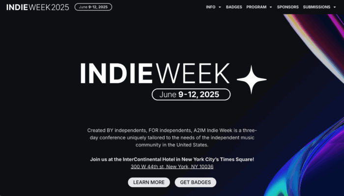 a2im indie week music industry events 2025